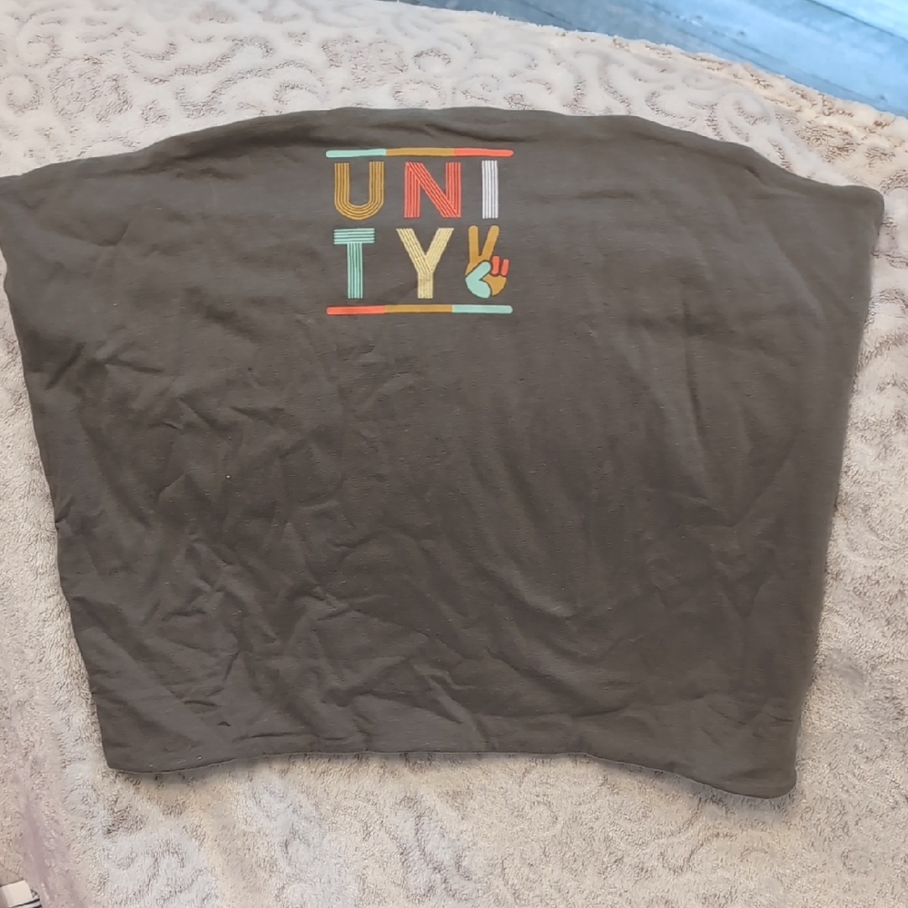 Gray Short Sleeve Tee with Unity Graphic